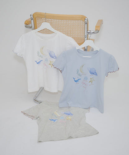 umm. By Discaot Ruffle 袖 Print Tee - Image 4