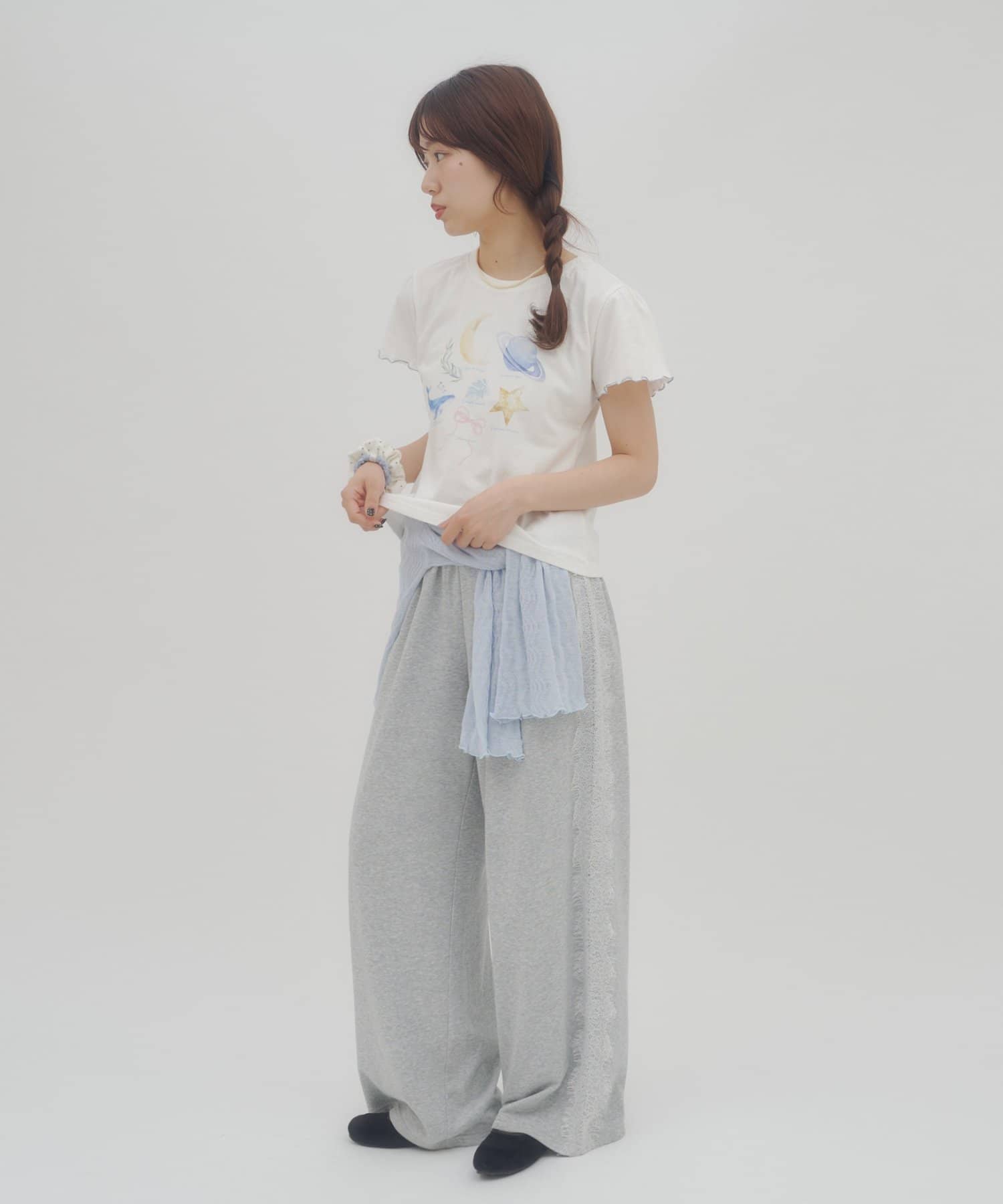 umm. By Discaot Ruffle 袖 Print Tee - Image 8