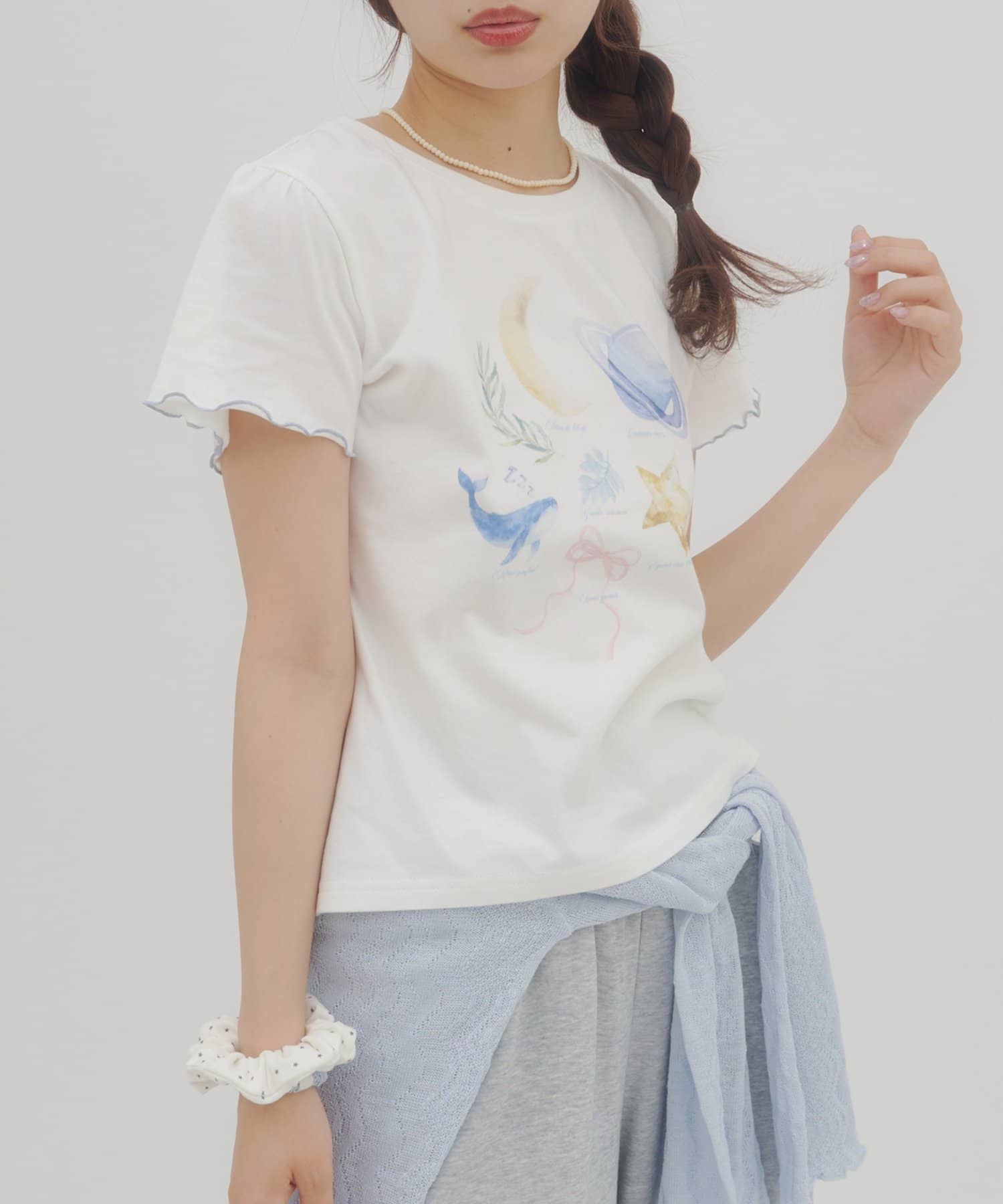 umm. By Discaot Ruffle 袖 Print Tee - Image 9