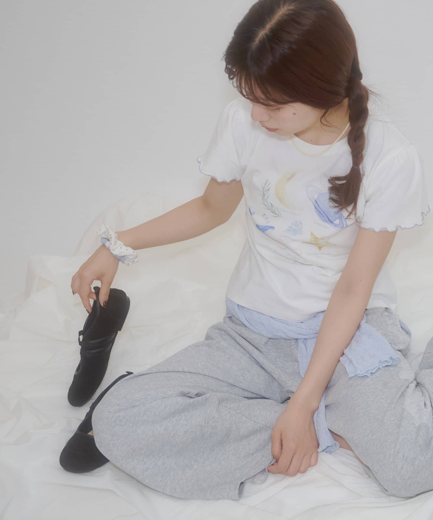 umm. By Discaot Ruffle 袖 Print Tee - Image 11