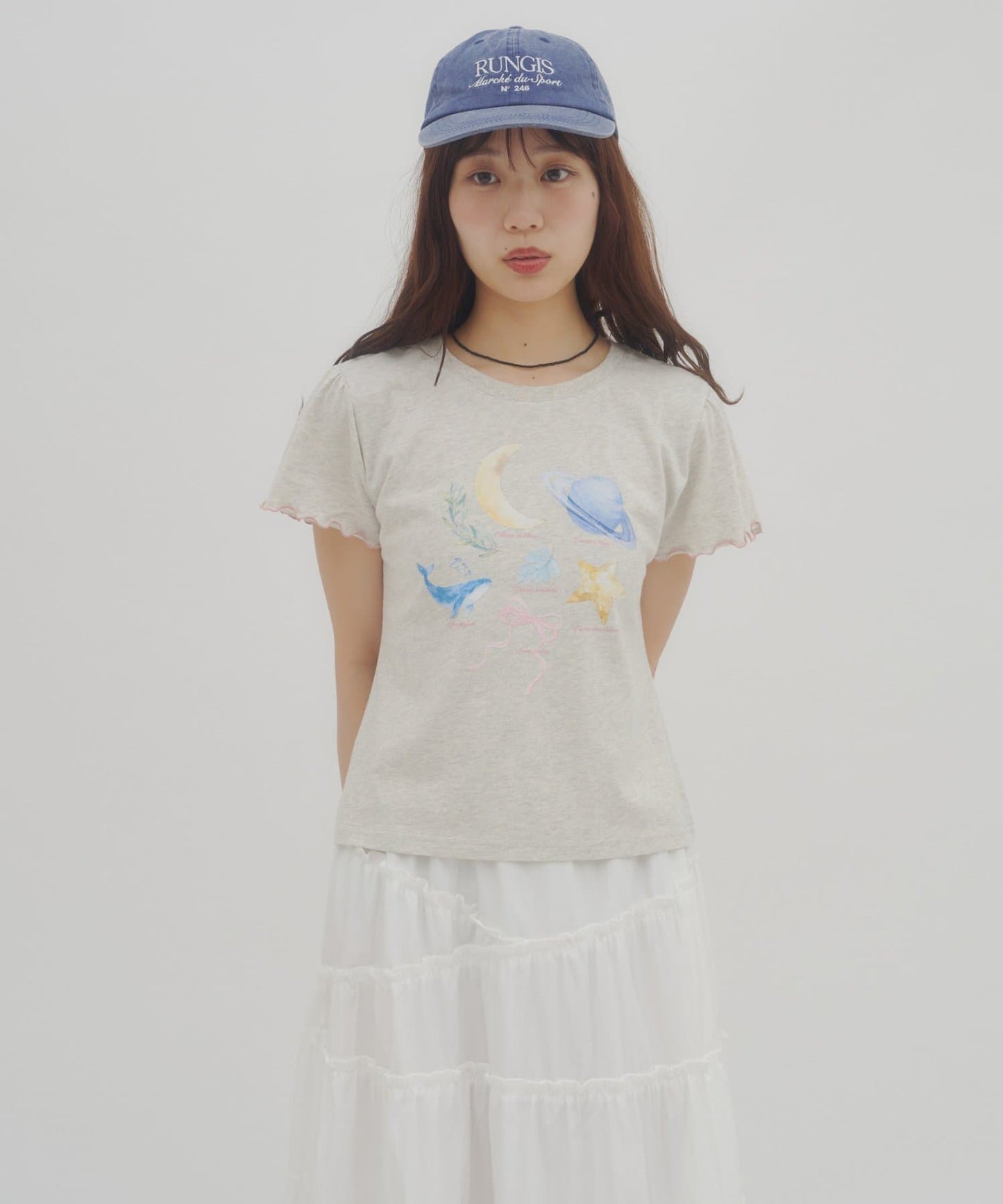 umm. By Discaot Ruffle 袖 Print Tee - Image 15