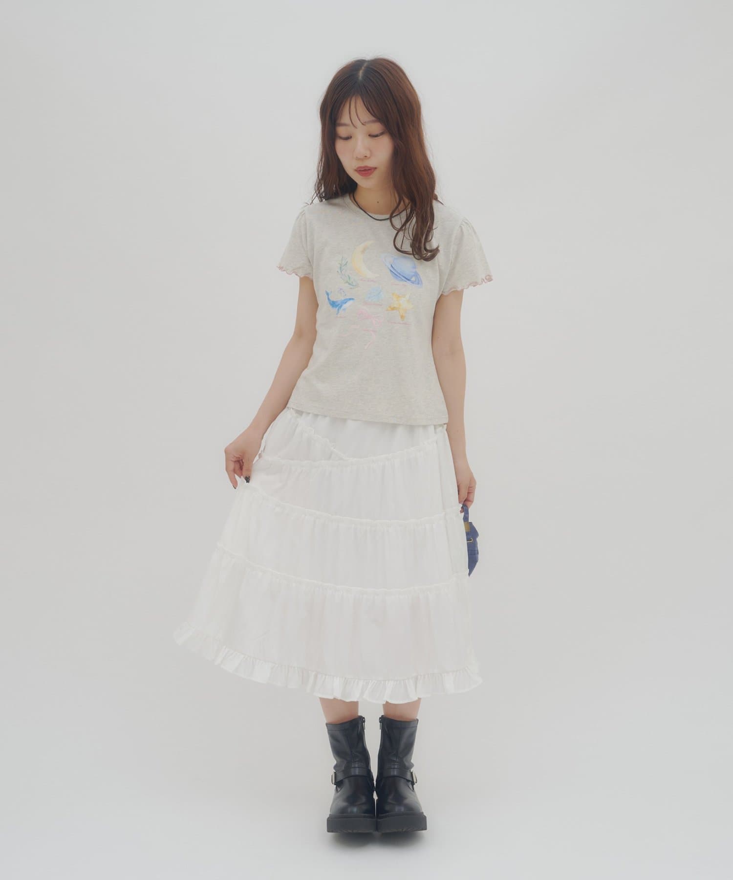 umm. By Discaot Ruffle 袖 Print Tee - Image 17