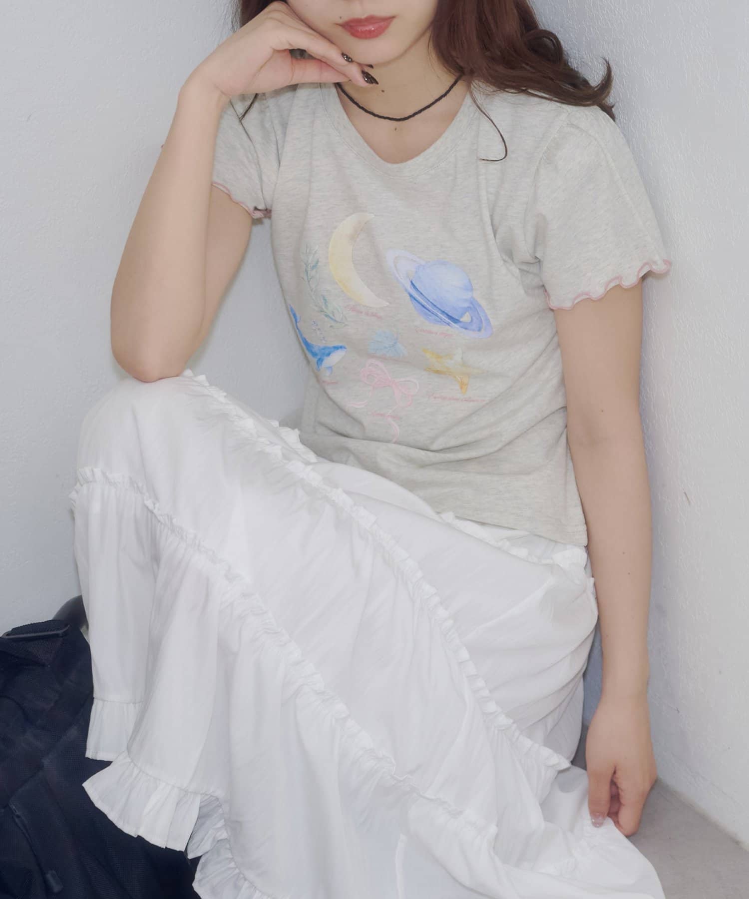 umm. By Discaot Ruffle 袖 Print Tee - Image 20