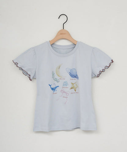 umm. By Discaot Ruffle 袖 Print Tee - Image 33