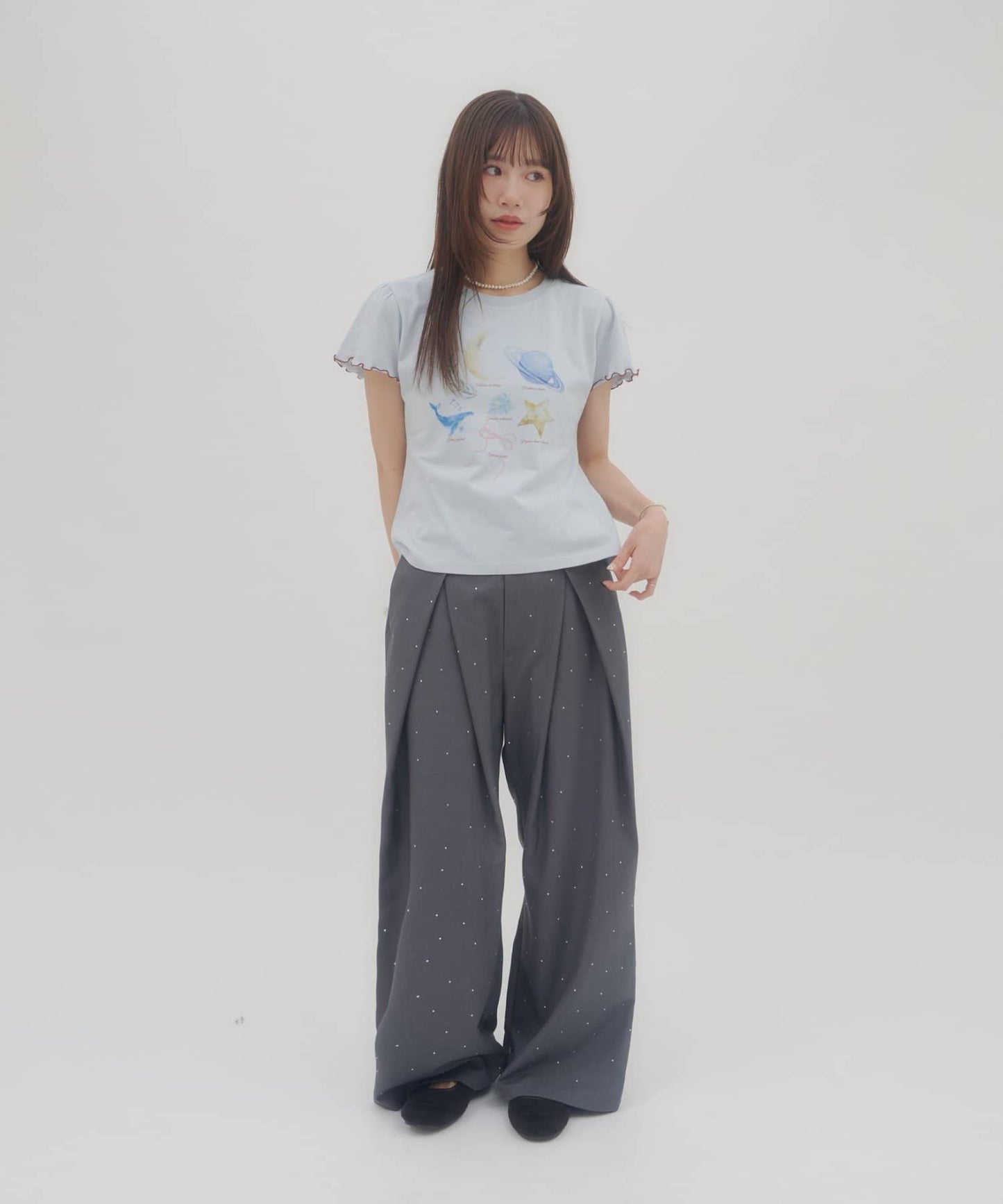 umm. By Discaot Ruffle 袖 Print Tee - Image 26
