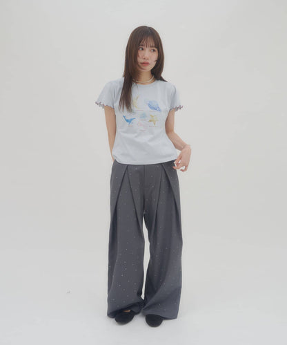 umm. By Discaot Ruffle 袖 Print Tee - Image 26