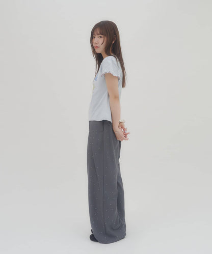 umm. By Discaot Ruffle 袖 Print Tee - Image 27