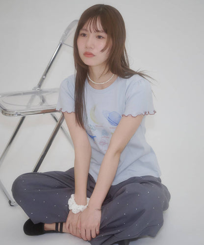 umm. By Discaot Ruffle 袖 Print Tee - Image 28
