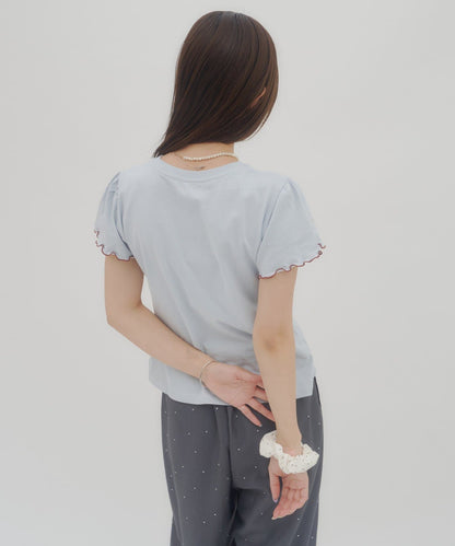 umm. By Discaot Ruffle 袖 Print Tee - Image 31