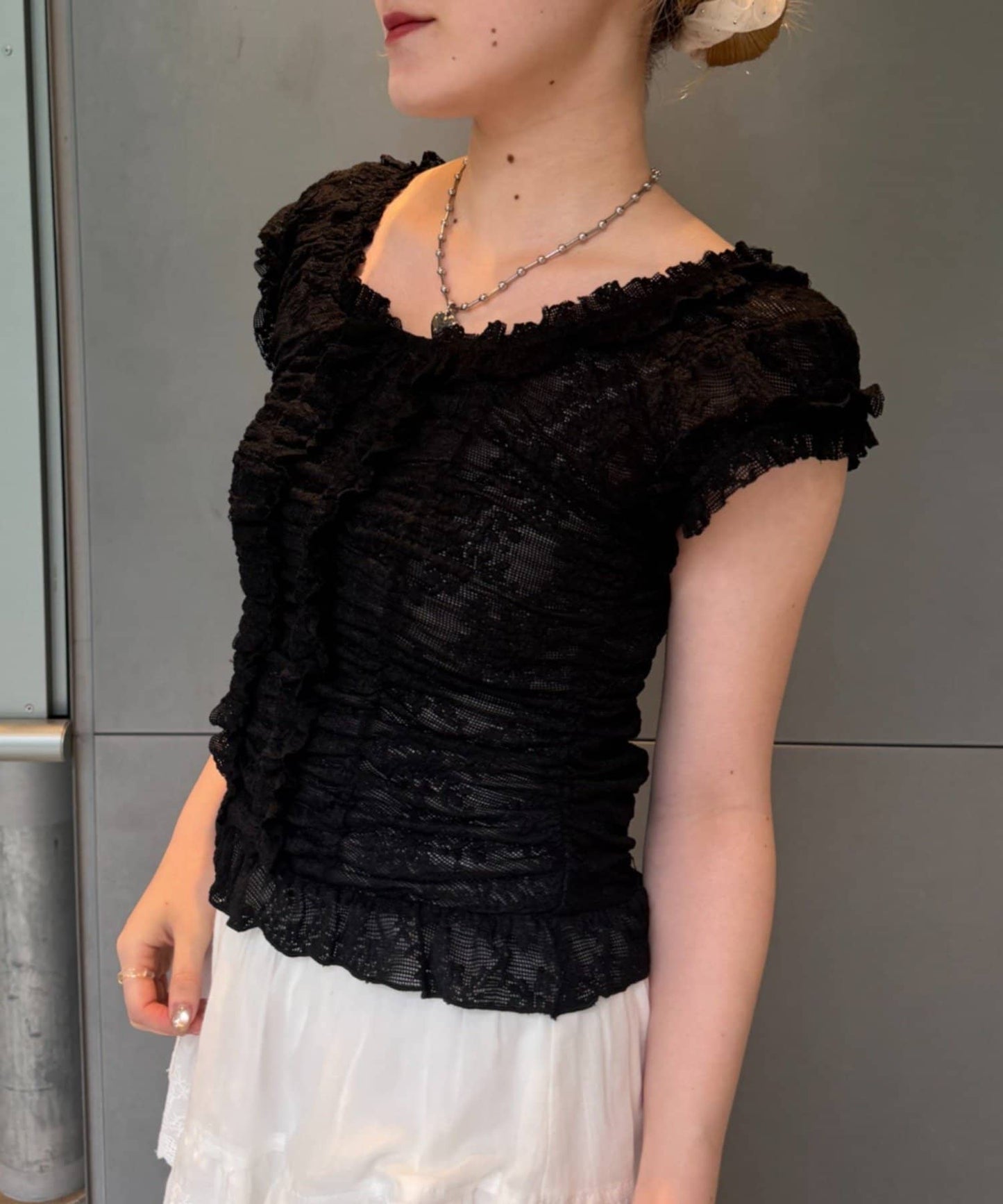 w closet 褶皺Lace法式Tee - Image 11