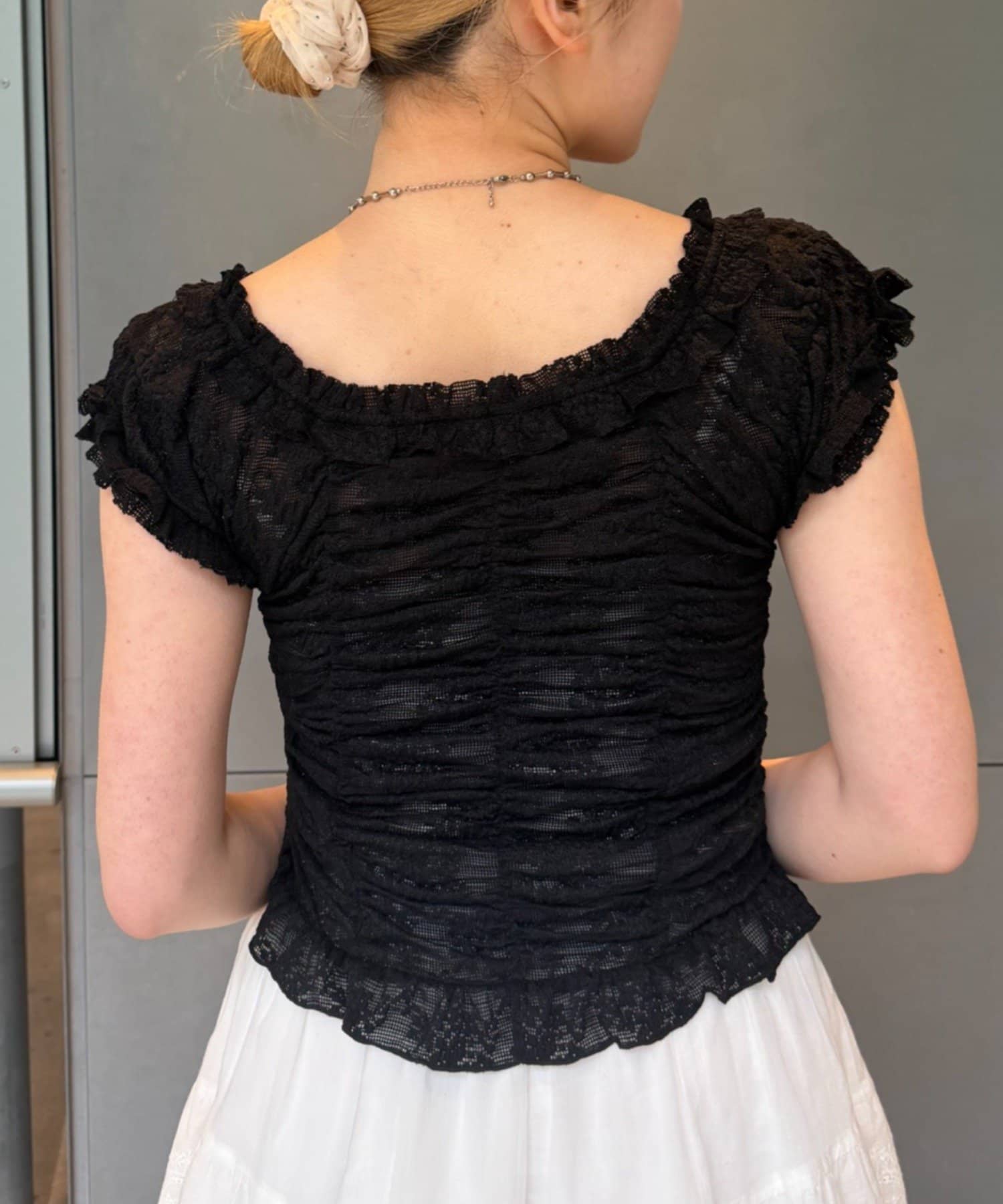 w closet 褶皺Lace法式Tee - Image 12