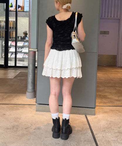 w closet 褶皺Lace法式Tee - Image 15