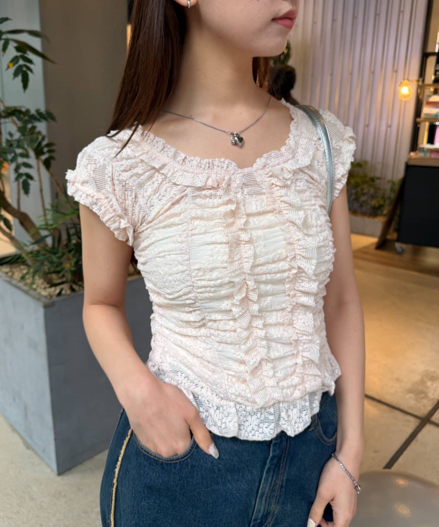 w closet 褶皺Lace法式Tee - Image 16