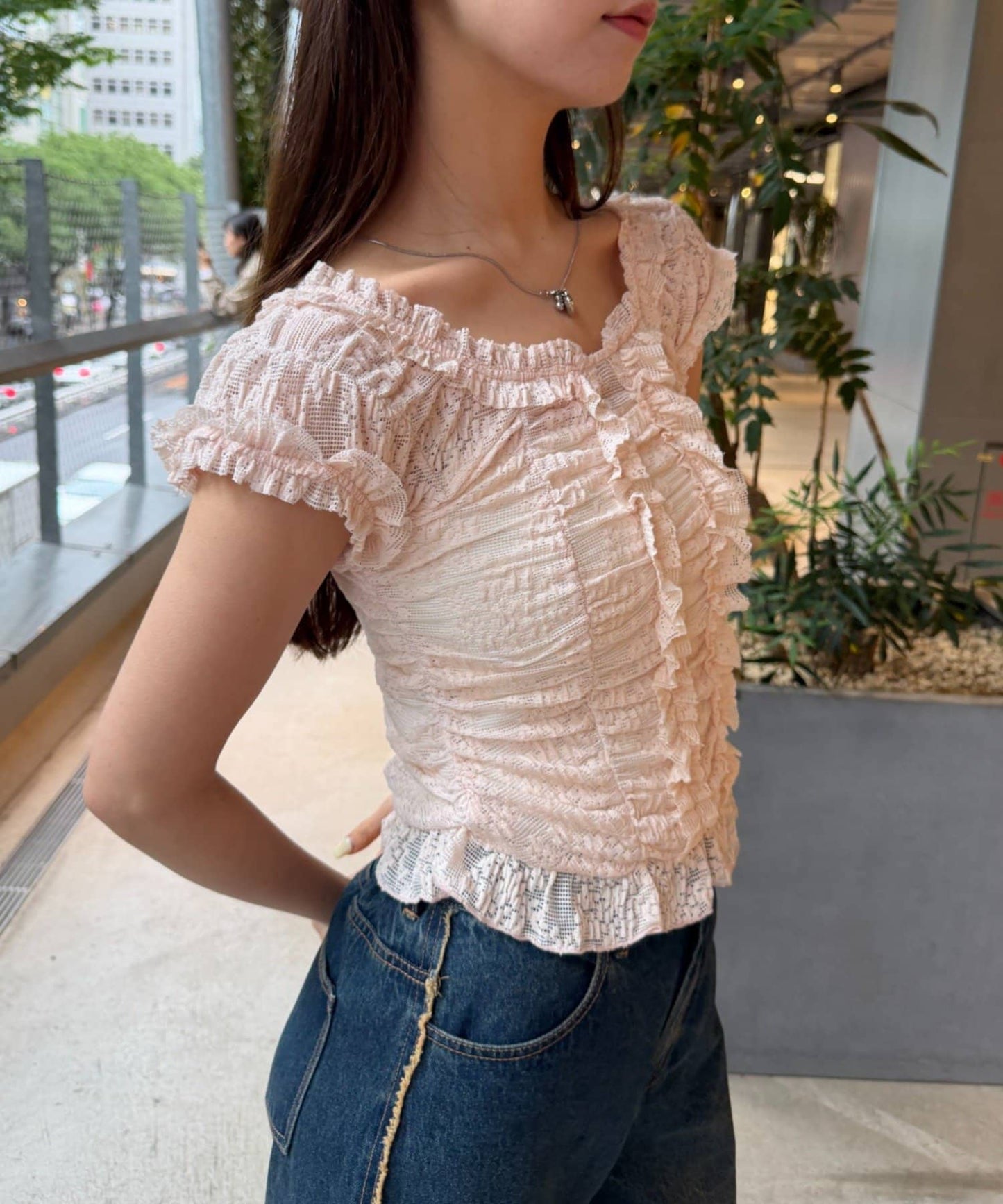 w closet 褶皺Lace法式Tee - Image 17