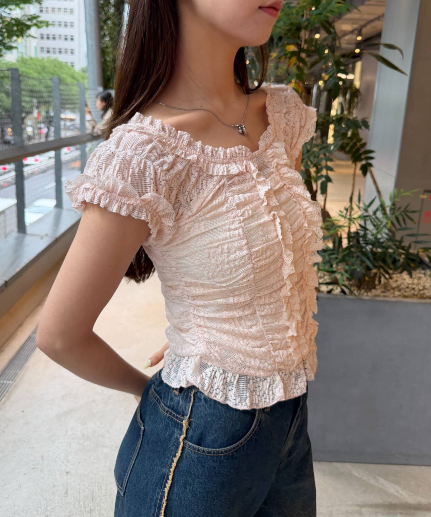 w closet 褶皺Lace法式Tee - Image 17
