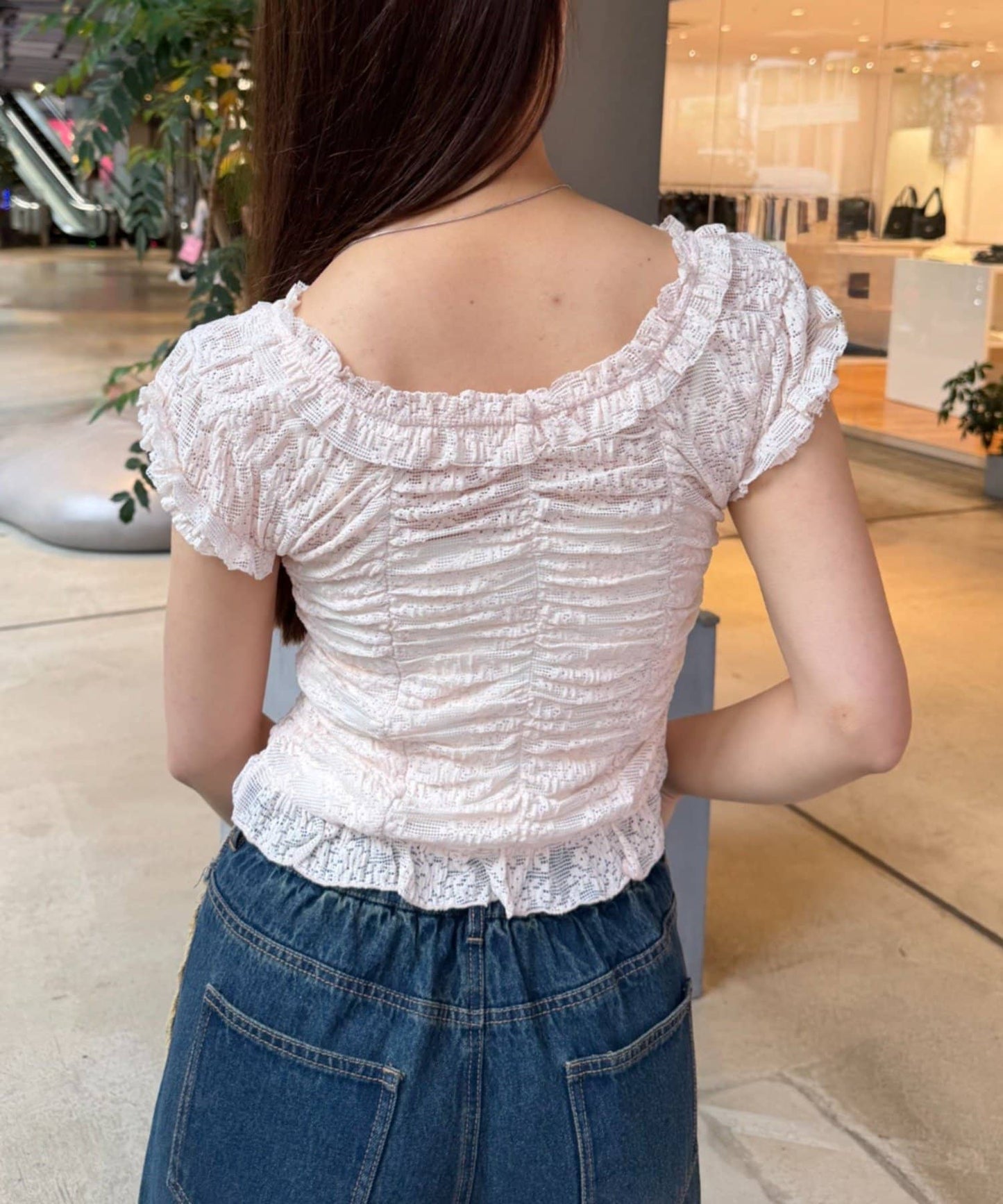 w closet 褶皺Lace法式Tee - Image 18