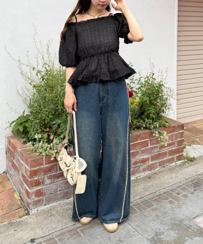 w closet Off-shoulder frill blouse - Image 20