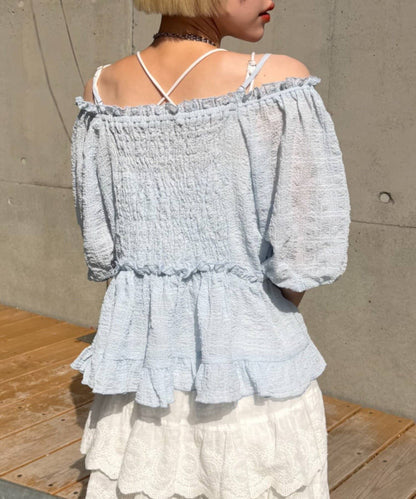 w closet Off-shoulder frill blouse - Image 25