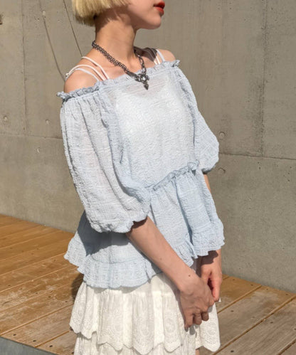 w closet Off-shoulder frill blouse - Image 26