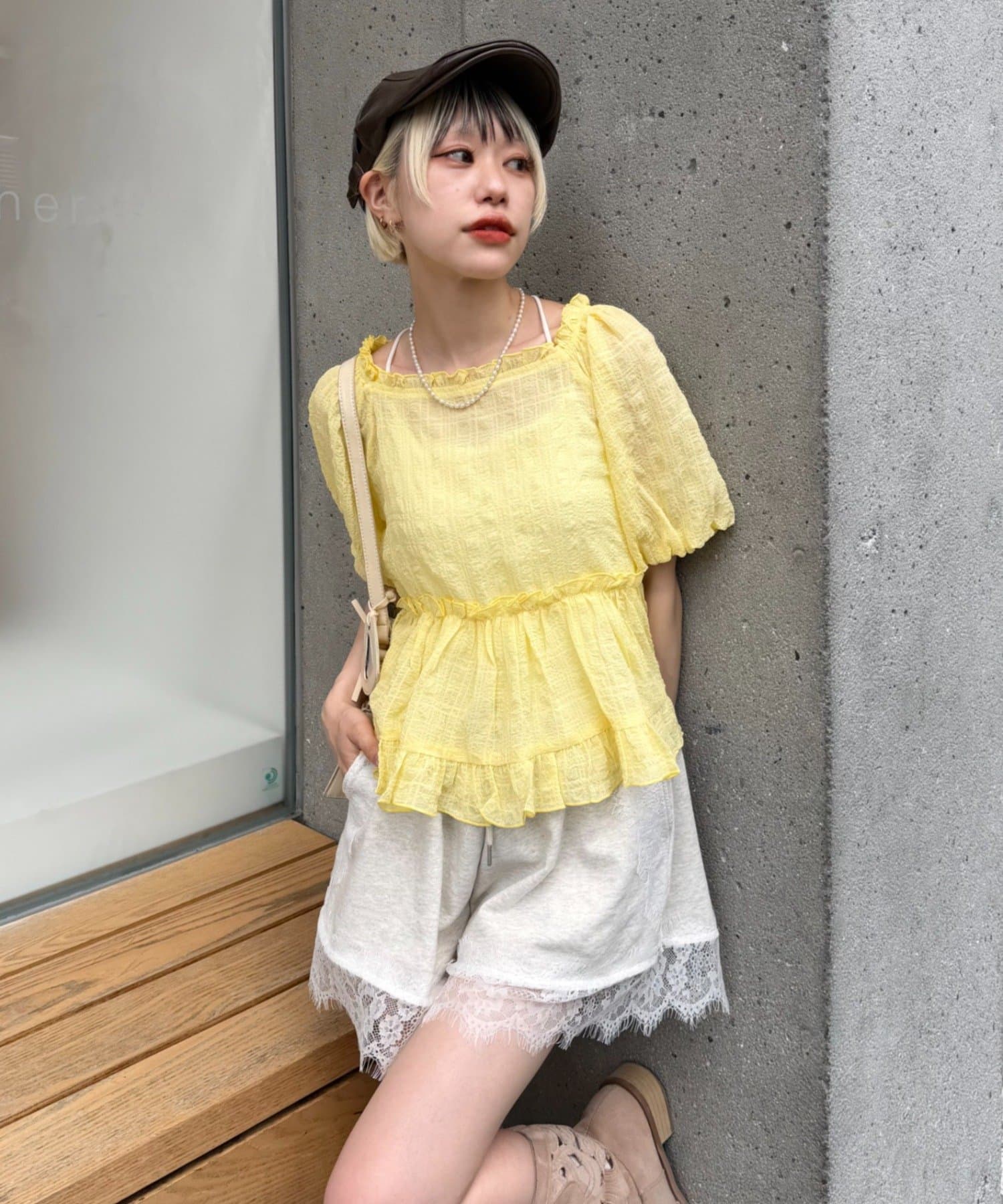 w closet Off-shoulder frill blouse - Image 5