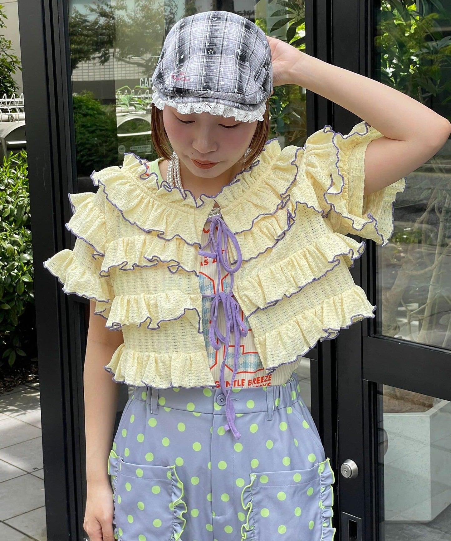 HELLO.SANFRANCISCO 2-Way Frill Mellow Top - Image 3