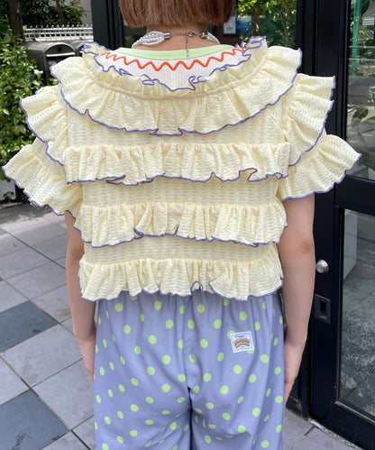 HELLO.SANFRANCISCO 2-Way Frill Mellow Top - Image 20
