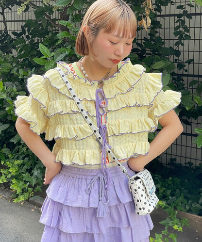 HELLO.SANFRANCISCO 2-Way Frill Mellow Top - Image 11
