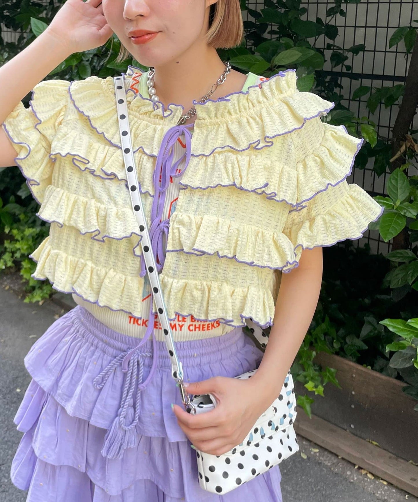 HELLO.SANFRANCISCO 2-Way Frill Mellow Top - Image 12