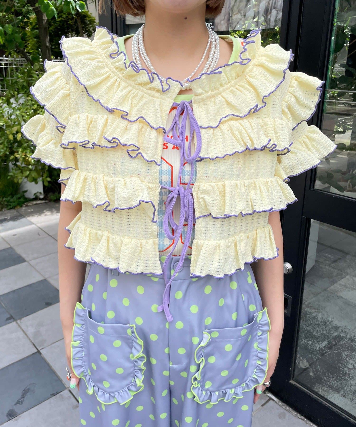 HELLO.SANFRANCISCO 2-Way Frill Mellow Top - Image 18
