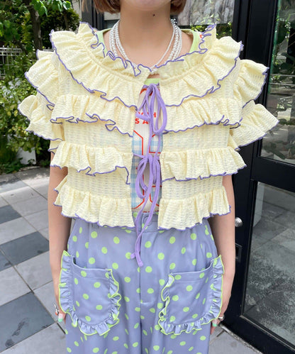 HELLO.SANFRANCISCO 2-Way Frill Mellow Top - Image 18