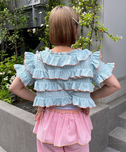 HELLO.SANFRANCISCO 2-Way Frill Mellow Top - Image 30