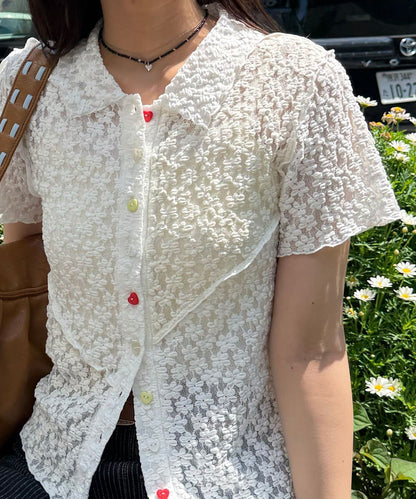 CIAOPANIC 心心紐Lace Polo - Image 8