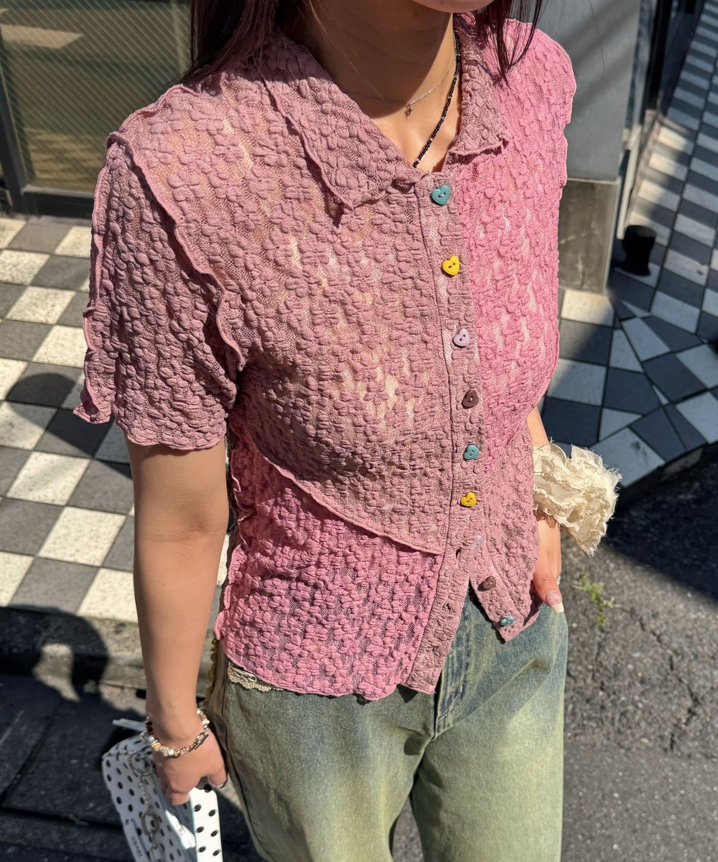 CIAOPANIC 心心紐Lace Polo - Image 14