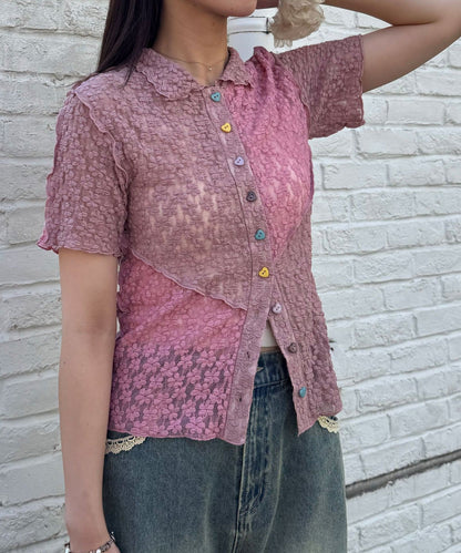 CIAOPANIC 心心紐Lace Polo - Image 16