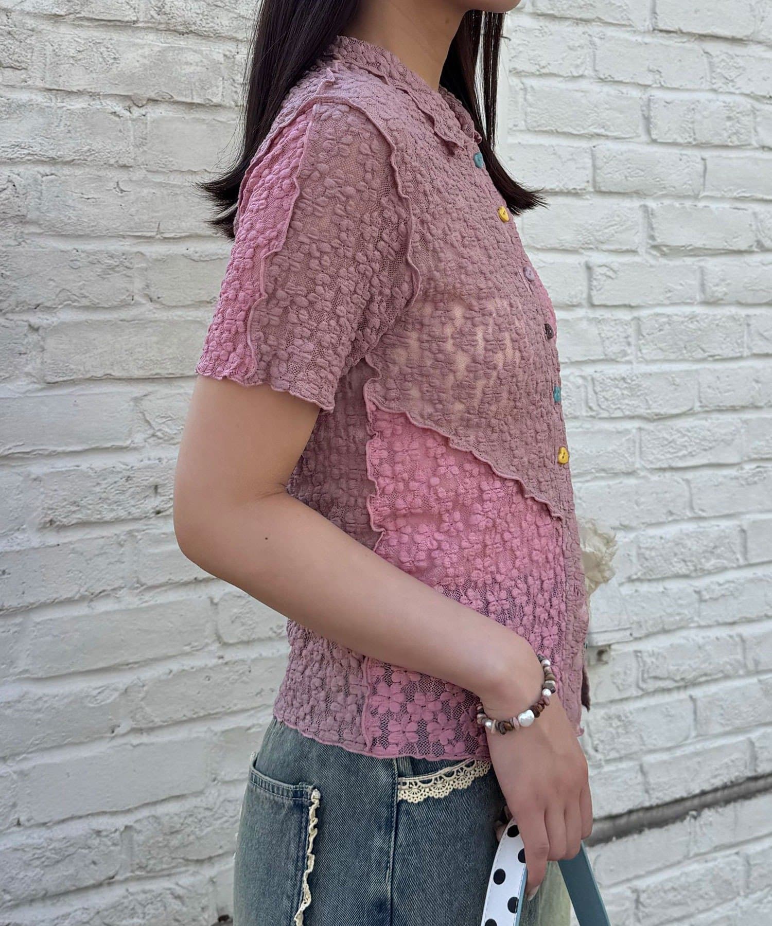 CIAOPANIC 心心紐Lace Polo - Image 17