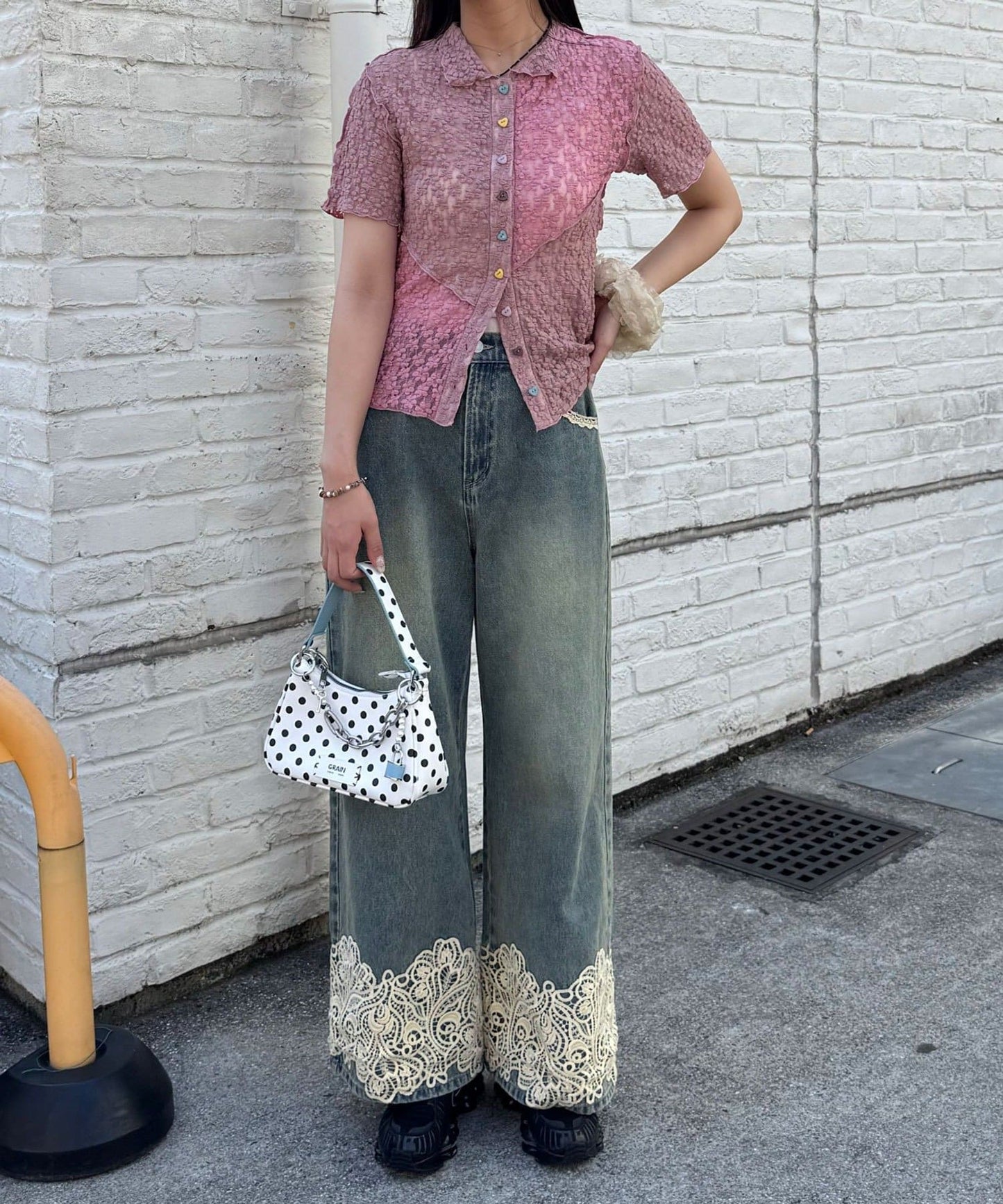 CIAOPANIC 心心紐Lace Polo - Image 19