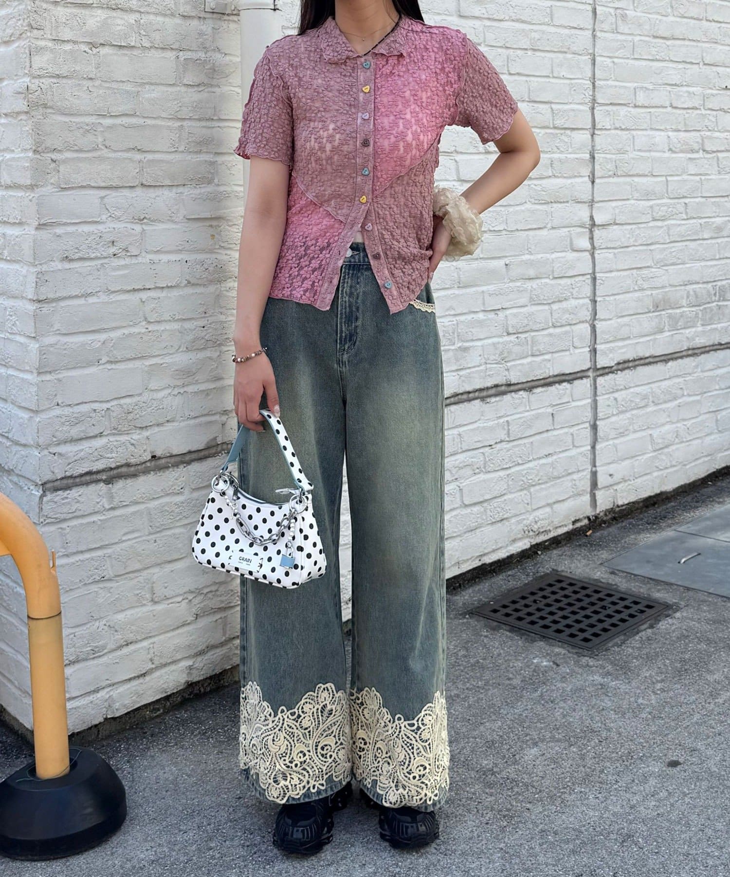 CIAOPANIC 心心紐Lace Polo - Image 19