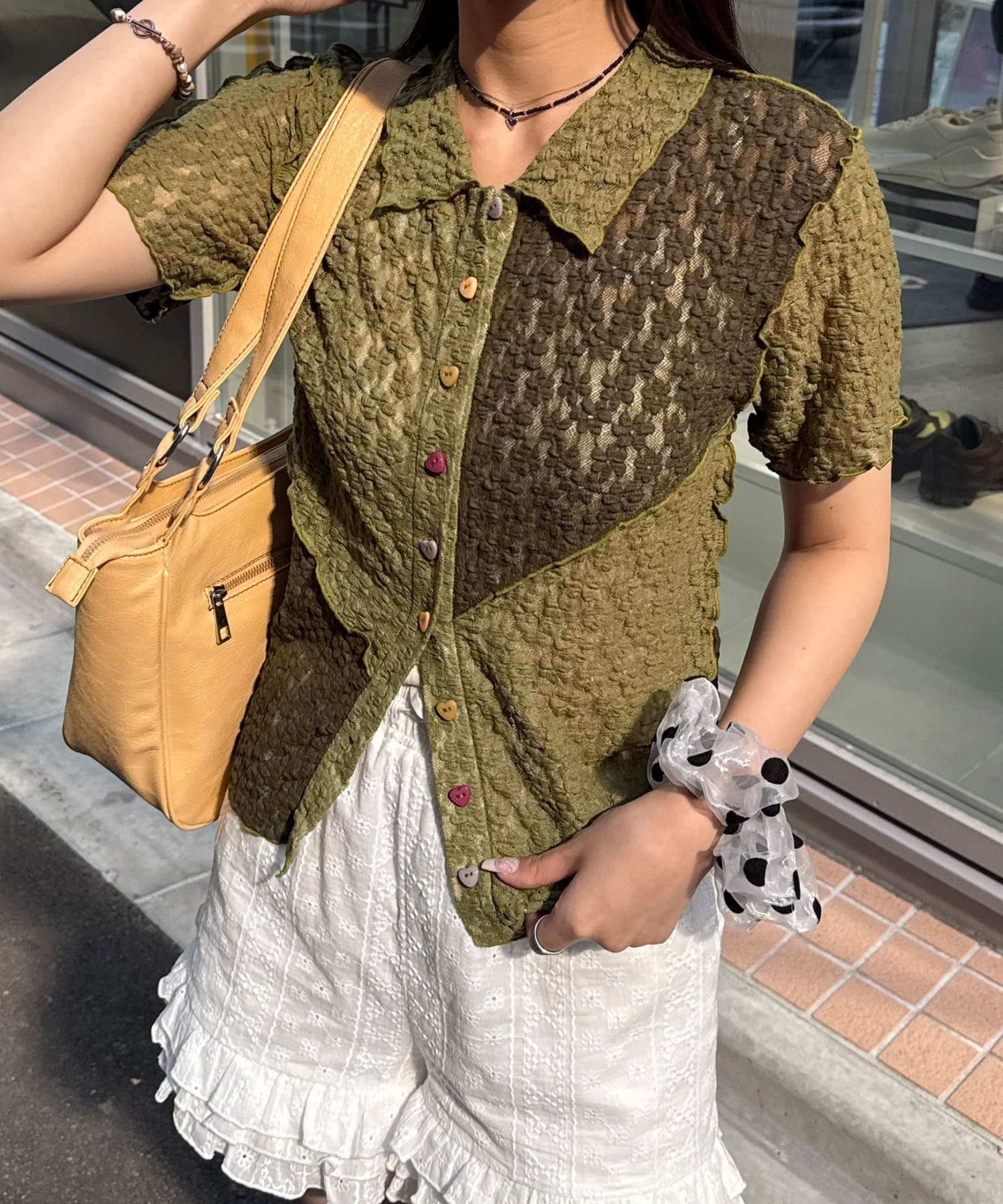 CIAOPANIC 心心紐Lace Polo - Image 22