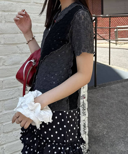 CIAOPANIC 心心紐Lace Polo - Image 31