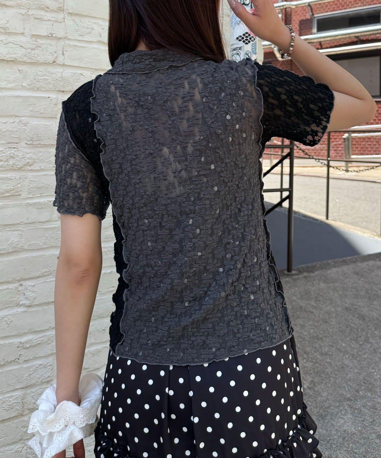 CIAOPANIC 心心紐Lace Polo - Image 32