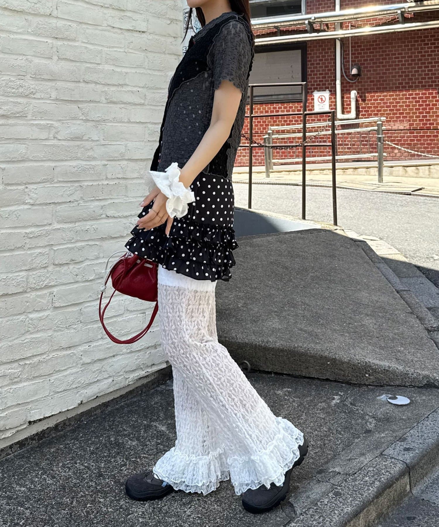 CIAOPANIC 心心紐Lace Polo - Image 34