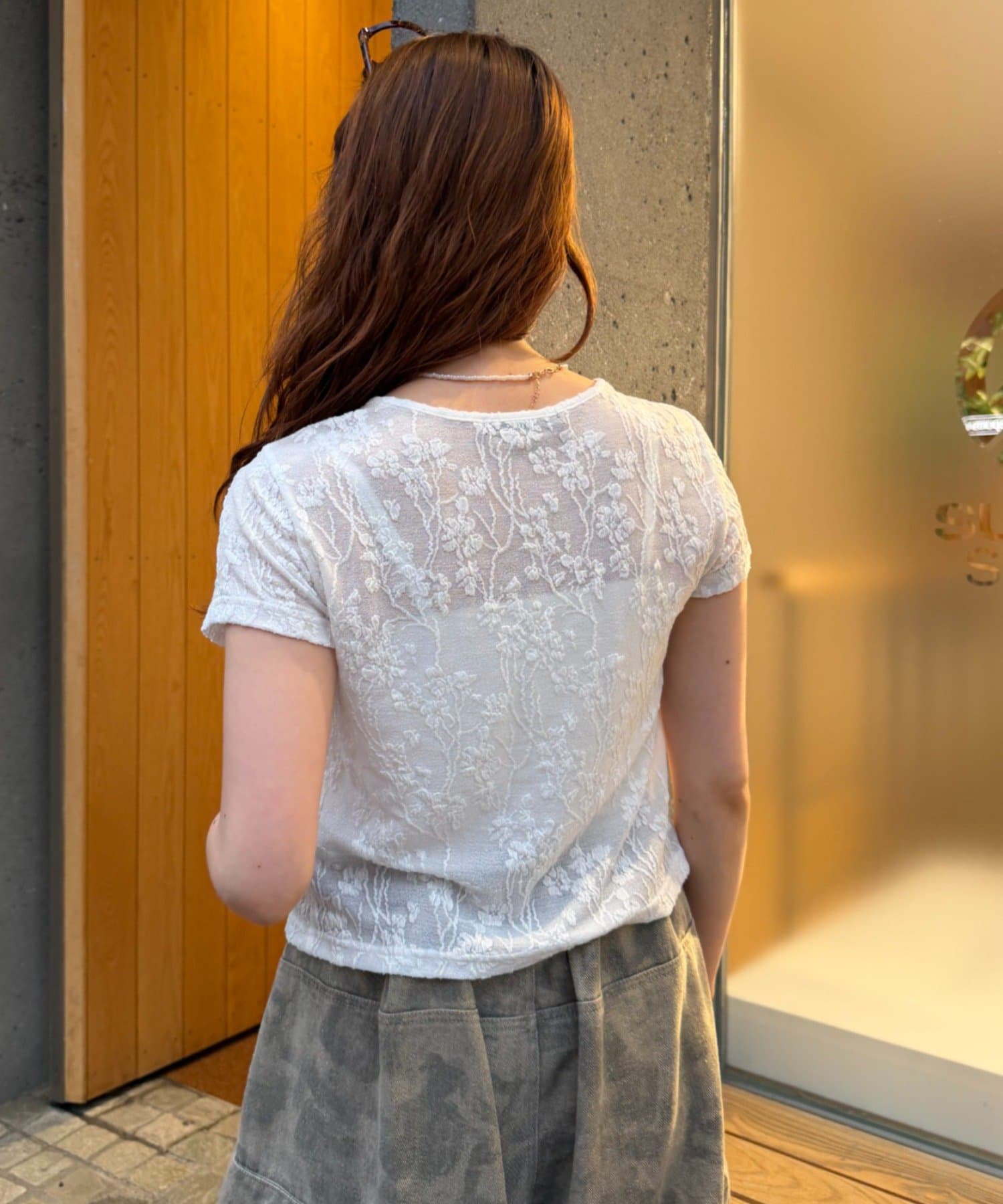 w closet Wavy Jacquard Lace Cardigan - Image 9