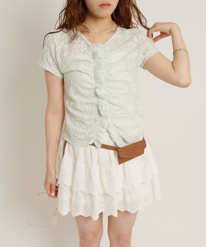 w closet Wavy Jacquard Lace Cardigan - Image 19