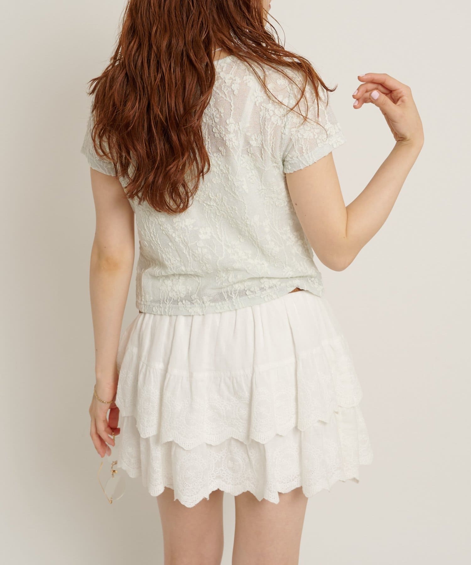w closet Wavy Jacquard Lace Cardigan - Image 20