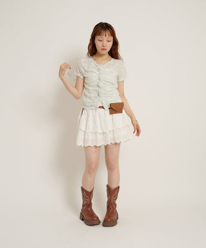 w closet Wavy Jacquard Lace Cardigan - Image 22