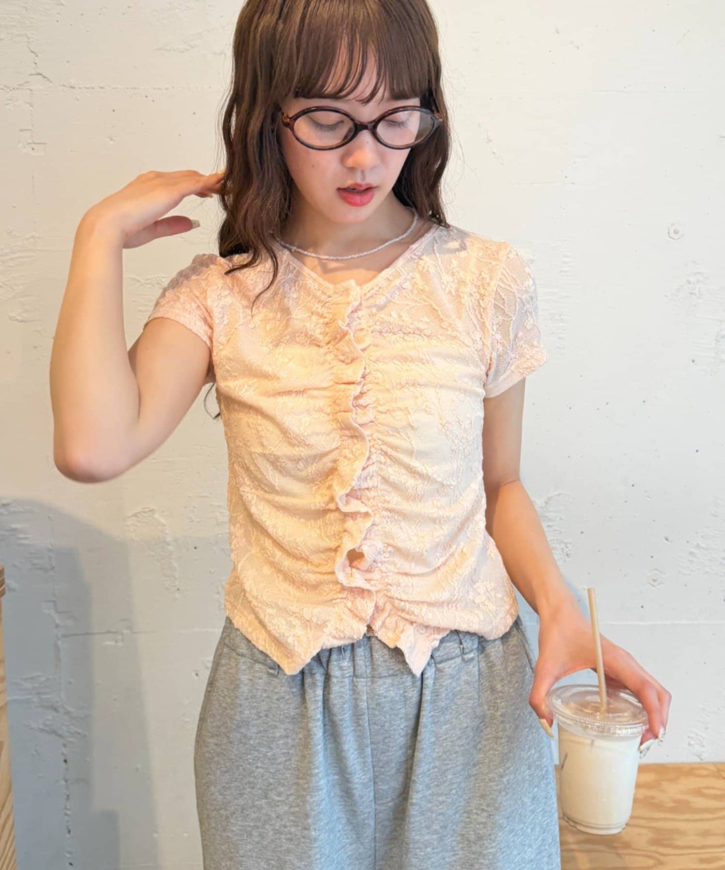 w closet Wavy Jacquard Lace Cardigan - Image 26