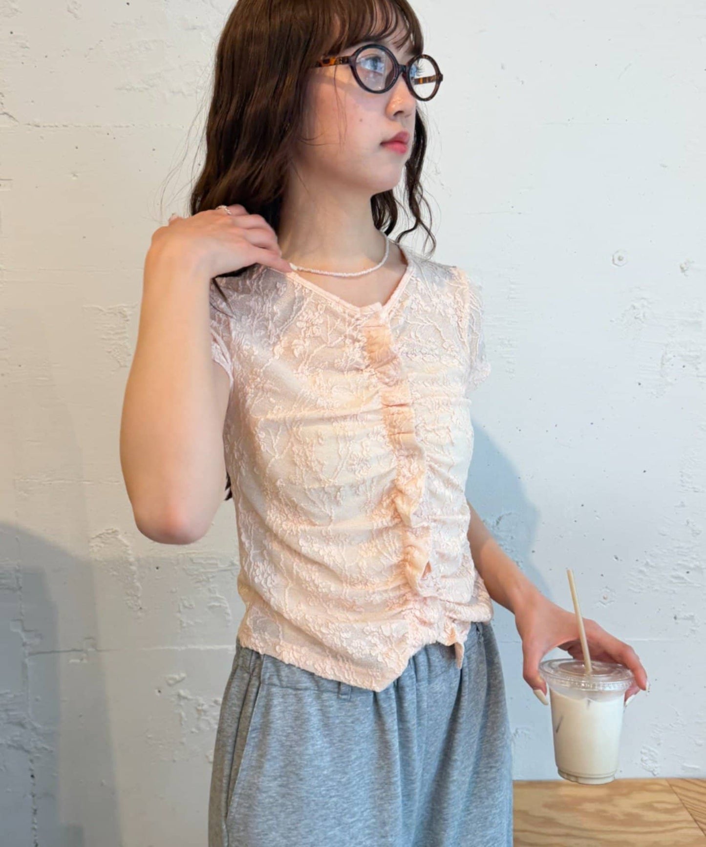 w closet Wavy Jacquard Lace Cardigan - Image 27