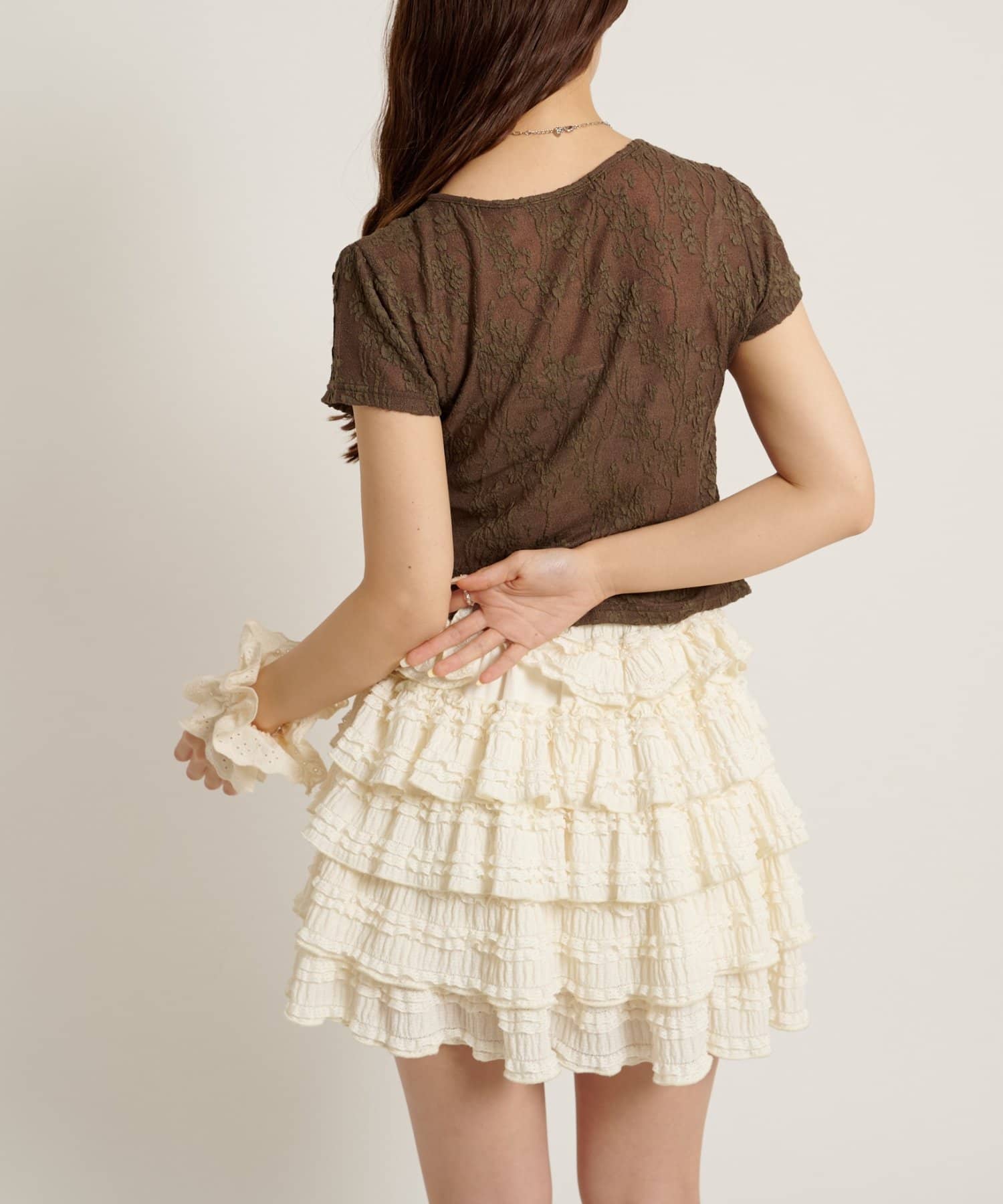 w closet Wavy Jacquard Lace Cardigan - Image 36