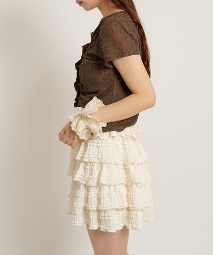 w closet Wavy Jacquard Lace Cardigan - Image 37
