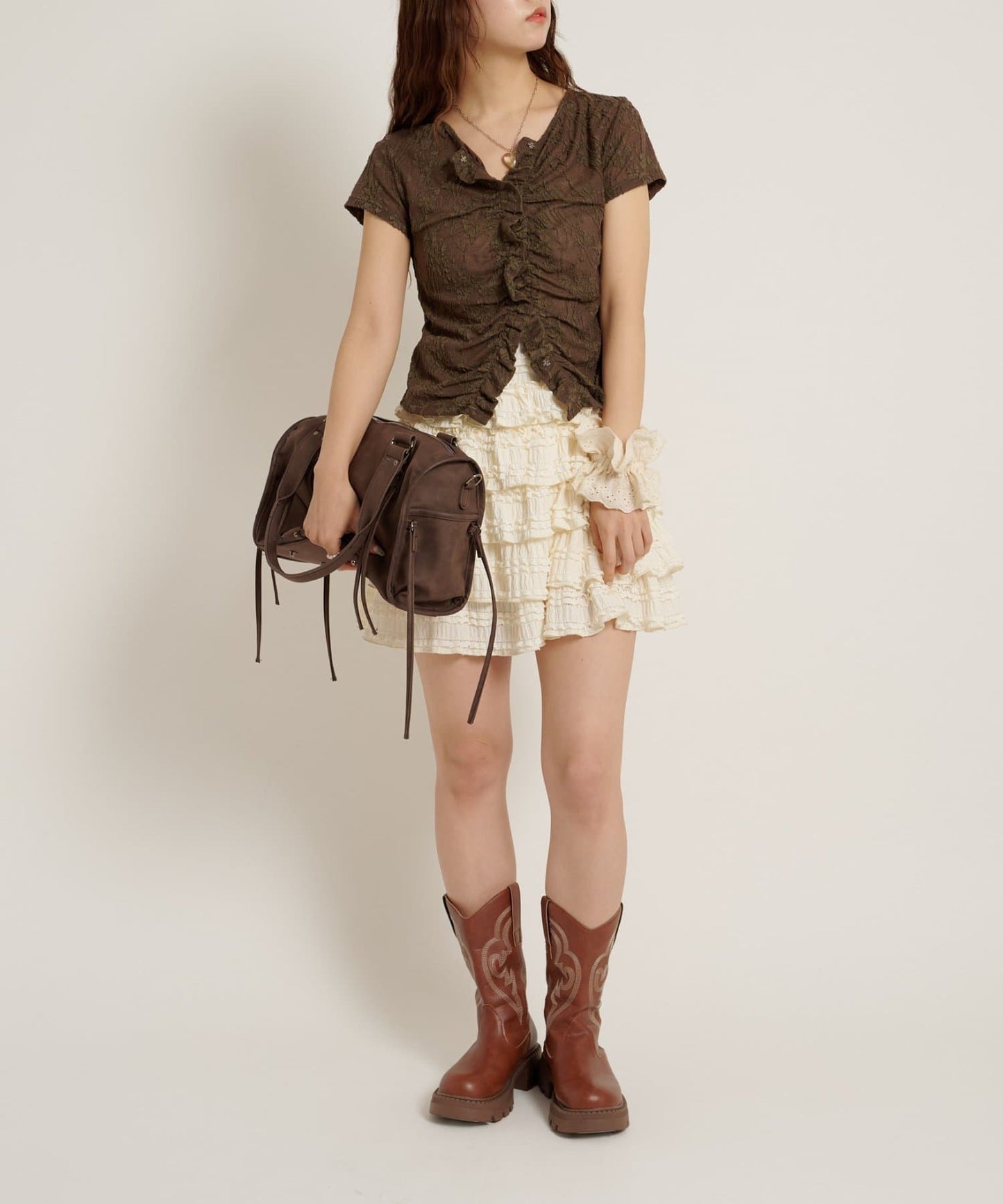 w closet Wavy Jacquard Lace Cardigan - Image 39